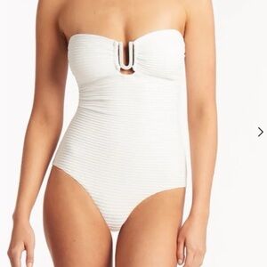 Sea Level NEW Spinnaker U Bar Bandeau One Piece size 8